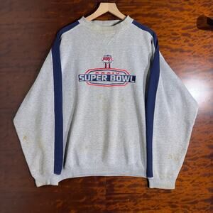 Y2K Mens Puma NFL Superbowl Textured Crewneck L